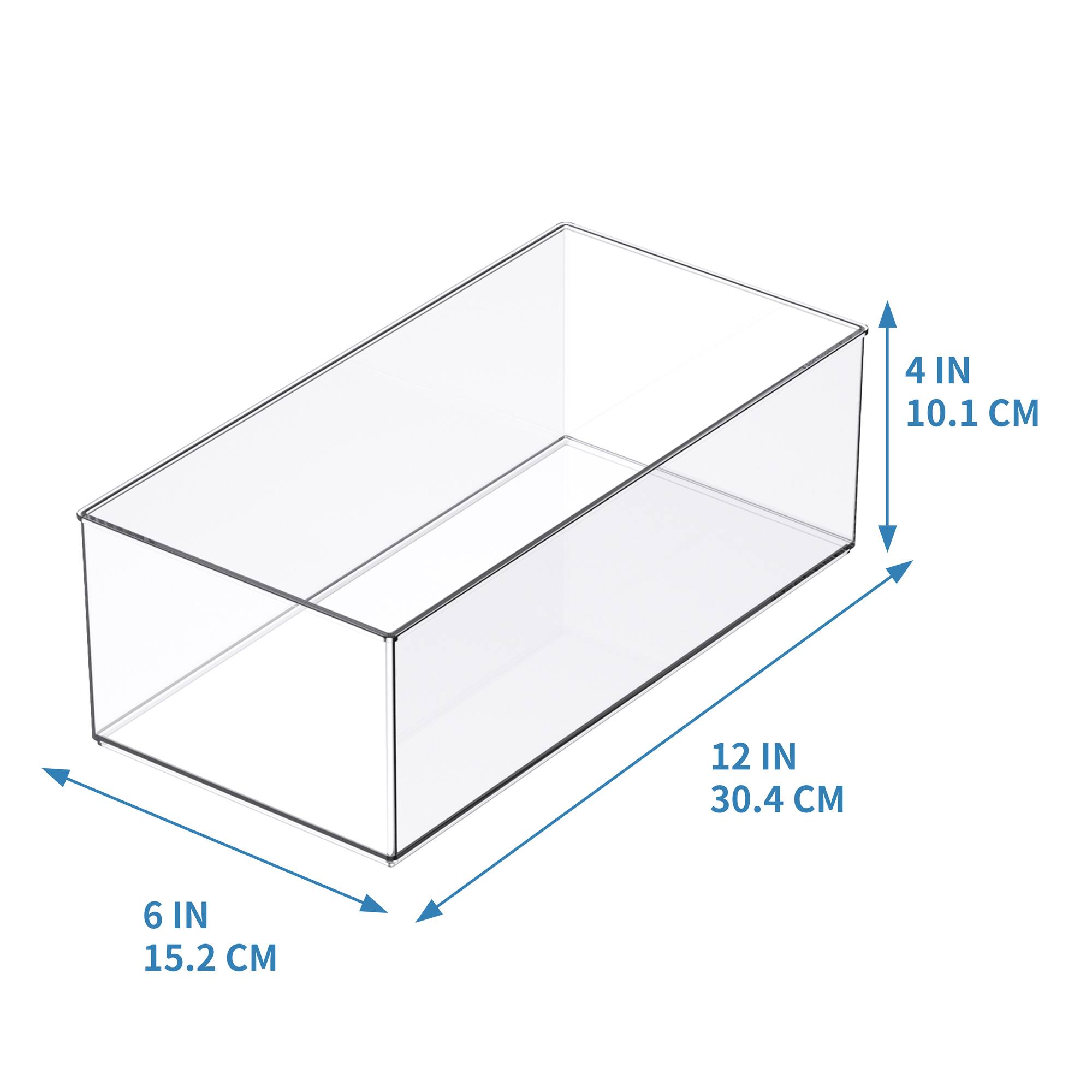 12" x 6" Clear Stacking Storage Bin by Simply Tidy™